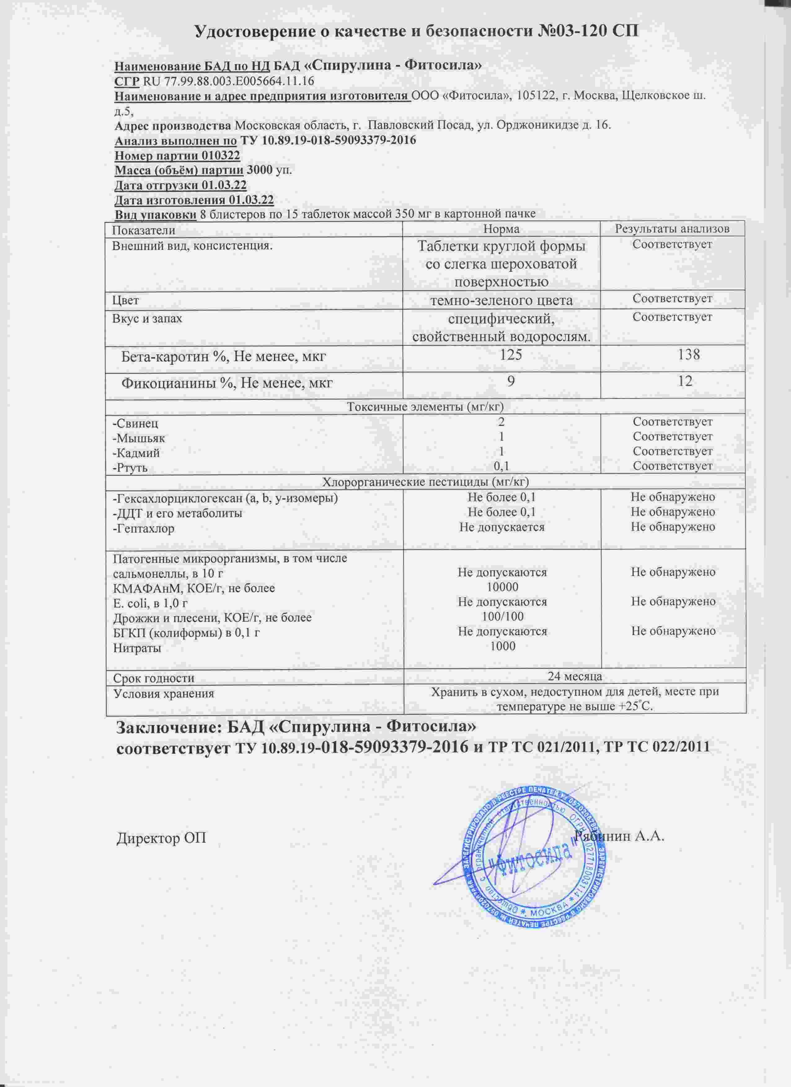Паспорт №010322